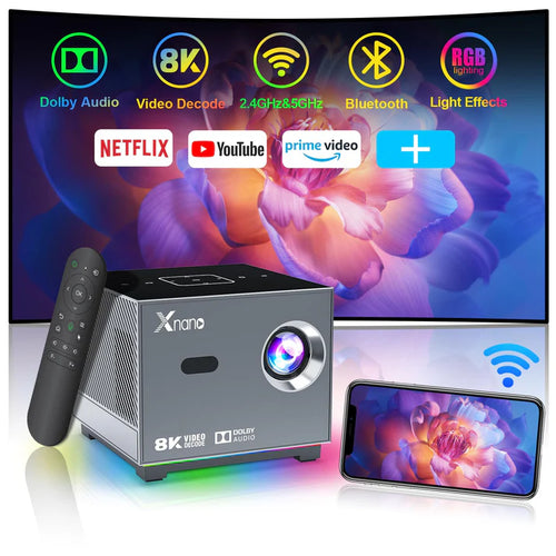 XNANO X3 Full HD 1080P Smart Projector – 400+ ANSI, Android 13, 5G WiFi, BT 5.0 | Home Theater LED Projector | COD Available in Pakistan