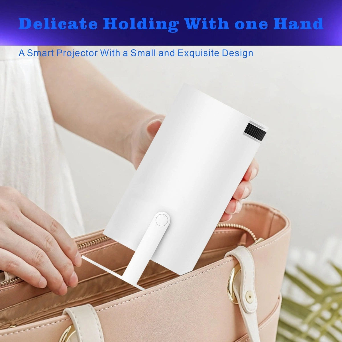 Rokify HY300 Smart Portable Projector – HD 720P, Android 11, Dual-Band WiFi6 & Bluetooth 5.2, 180° Rotatable