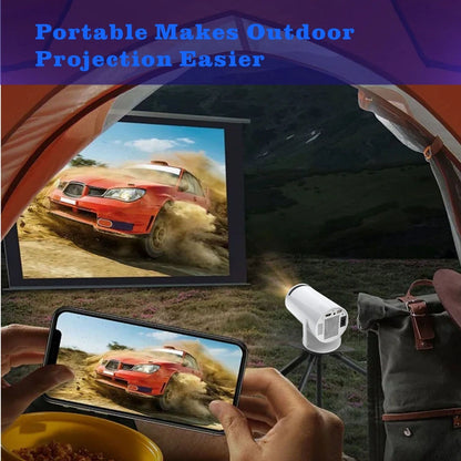 Rokify HY300 Smart Portable Projector – HD 720P, Android 11, Dual-Band WiFi6 & Bluetooth 5.2, 180° Rotatable