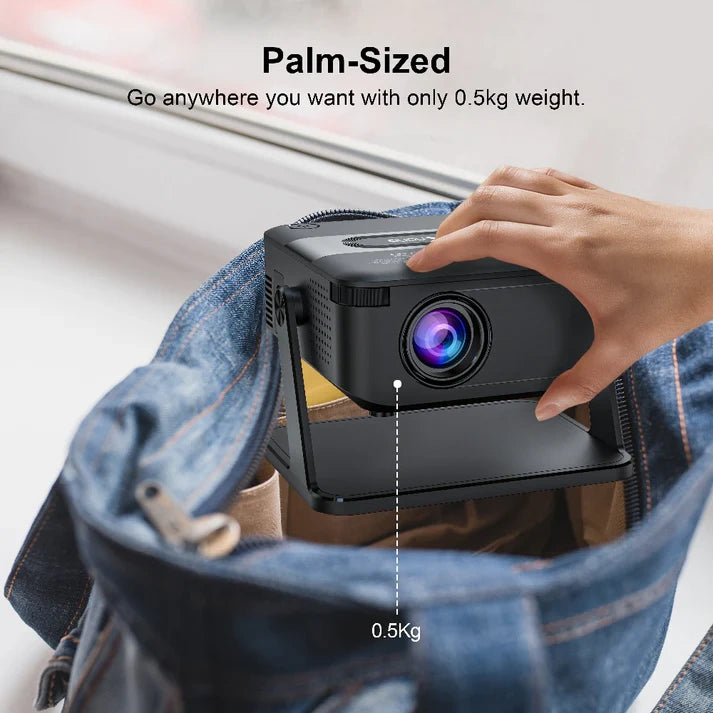 Rokify XNANO HA109 Mini Smart Projector – Android 11 | 720P HD Portable Home Cinema | 4K Video Decoding | WiFi Mini Projector (COD Available)