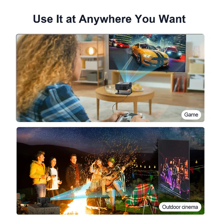 Rokify XNANO HA109 Mini Smart Projector – Android 11 | 720P HD Portable Home Cinema | 4K Video Decoding | WiFi Mini Projector (COD Available)