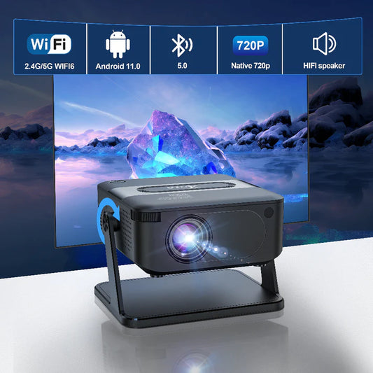 Rokify XNANO HA109 Mini Smart Projector – Android 11 | 720P HD Portable Home Cinema | 4K Video Decoding | WiFi Mini Projector (COD Available)