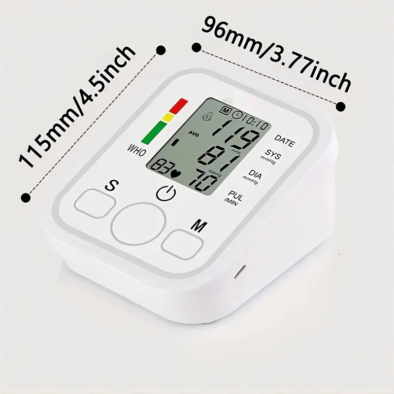 Rokify Digital Arm Blood Pressure Monitor – Automatic Sphygmomanometer with LCD & Memory Function