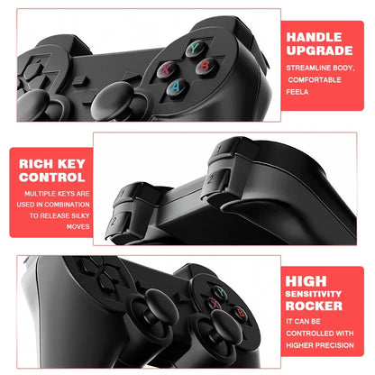 A10 Smart Projector 1080P FHD + K8 Game Stick | Android 13, 4K Support, 10,000+ Live Channels, 40,000+ Games, 450 ANSI Lumens | Home Theater & Gaming Combo