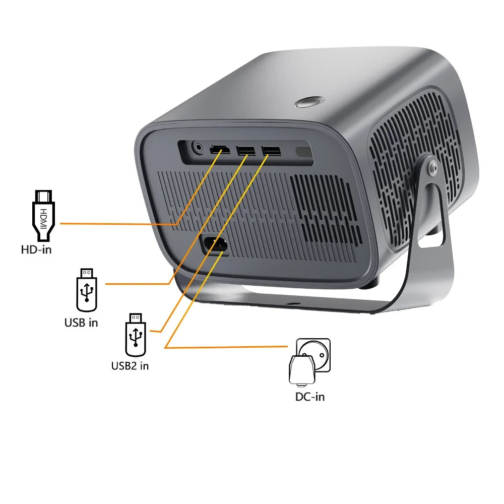 Rokify A10 Smart Projector Azadi Edition 🇵🇰 – 1080P FHD, 4K Supported, Android 13 | Free Mini Speaker | Lifetime Live TV & Netflix | COD Pakistan