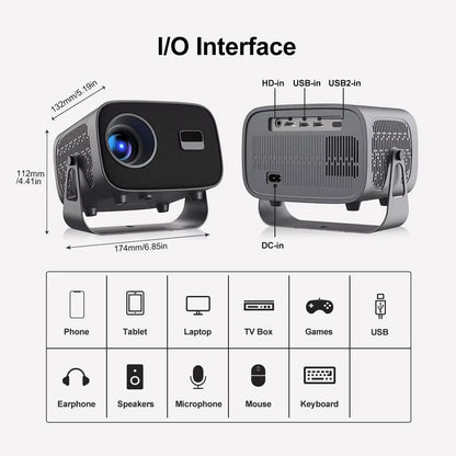 Rokify A10 Smart Projector Azadi Edition 🇵🇰 – 1080P FHD, 4K Supported, Android 13 | Free Mini Speaker | Lifetime Live TV & Netflix | COD Pakistan