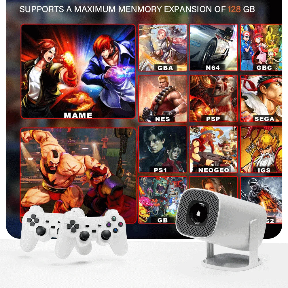 Rokify P30 Pro Max Gaming Projector – 1080p LCD, 4K Supported, Android 11, Dual WiFi, Bluetooth 5.0