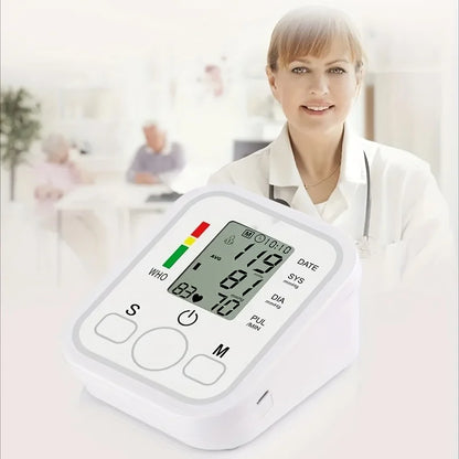 Rokify Digital Arm Blood Pressure Monitor – Automatic Sphygmomanometer with LCD & Memory Function