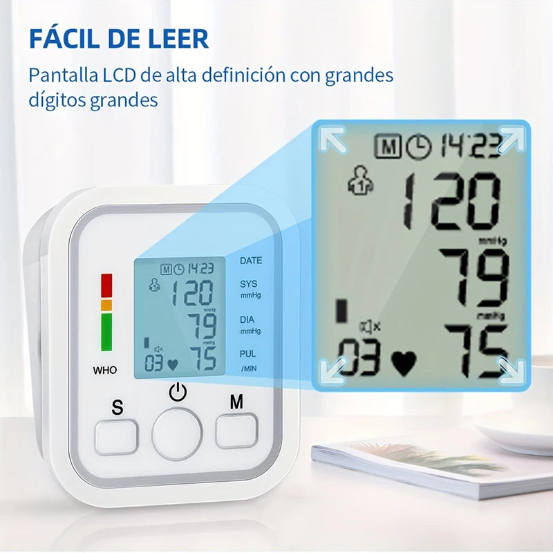 Rokify Digital Arm Blood Pressure Monitor – Automatic Sphygmomanometer with LCD & Memory Function