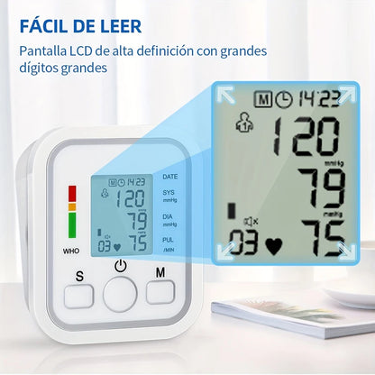 Rokify Digital Arm Blood Pressure Monitor – Automatic Sphygmomanometer with LCD & Memory Function