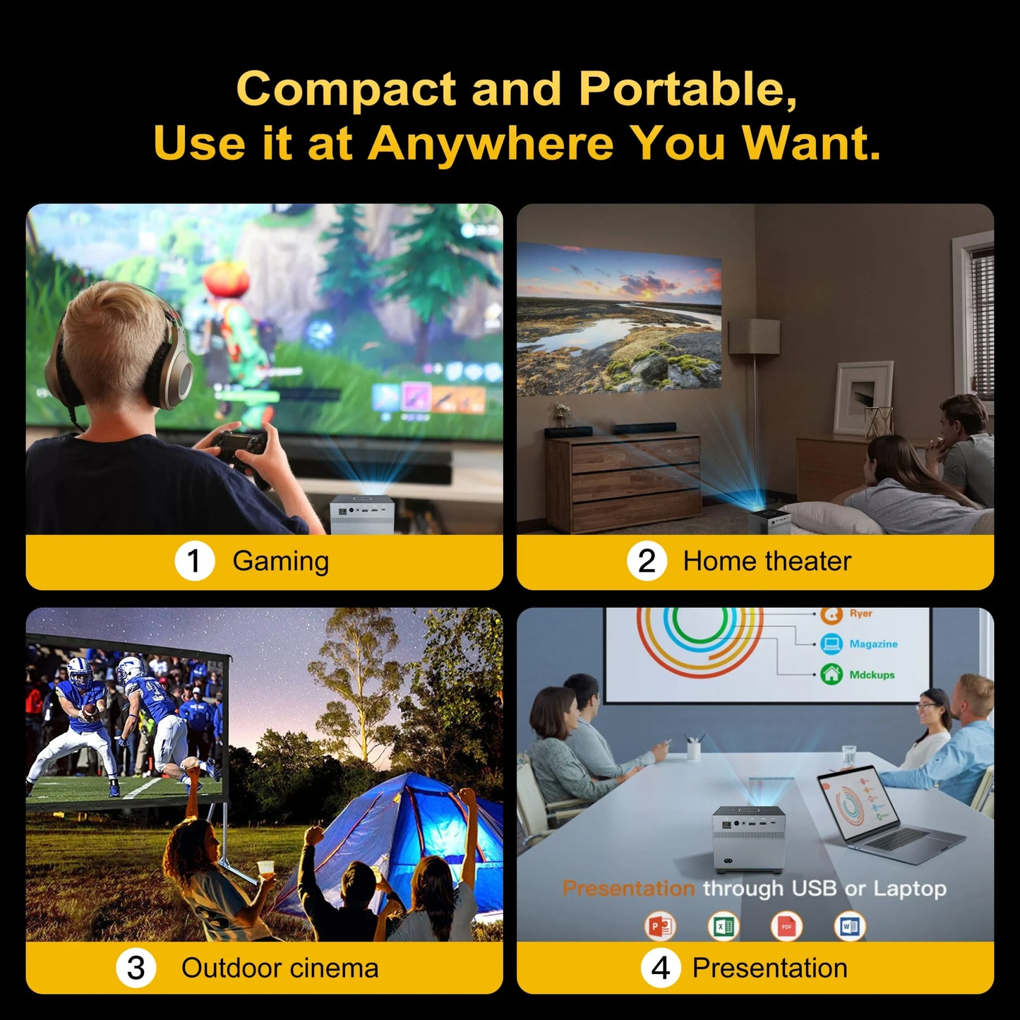 XNANO X3 Full HD 1080P Smart Projector – 400+ ANSI, Android 13, 5G WiFi, BT 5.0 | Home Theater LED Projector | COD Available in Pakistan
