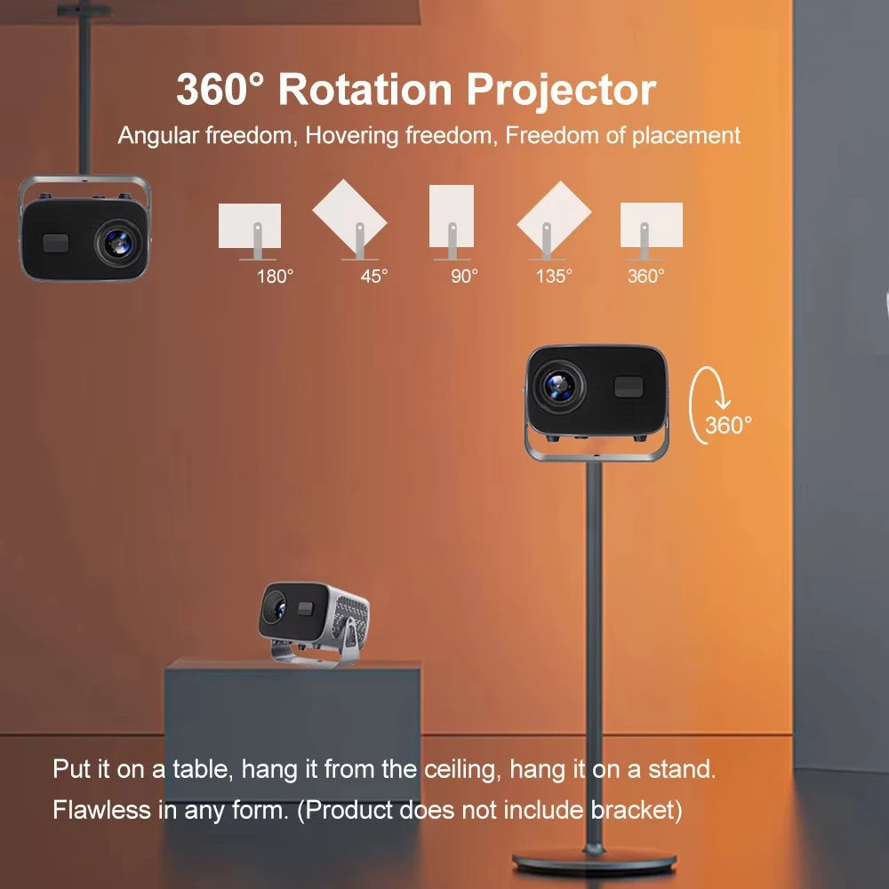 Rokify A10 Smart Projector Azadi Edition 🇵🇰 – 1080P FHD, 4K Supported, Android 13 | Free Mini Speaker | Lifetime Live TV & Netflix | COD Pakistan