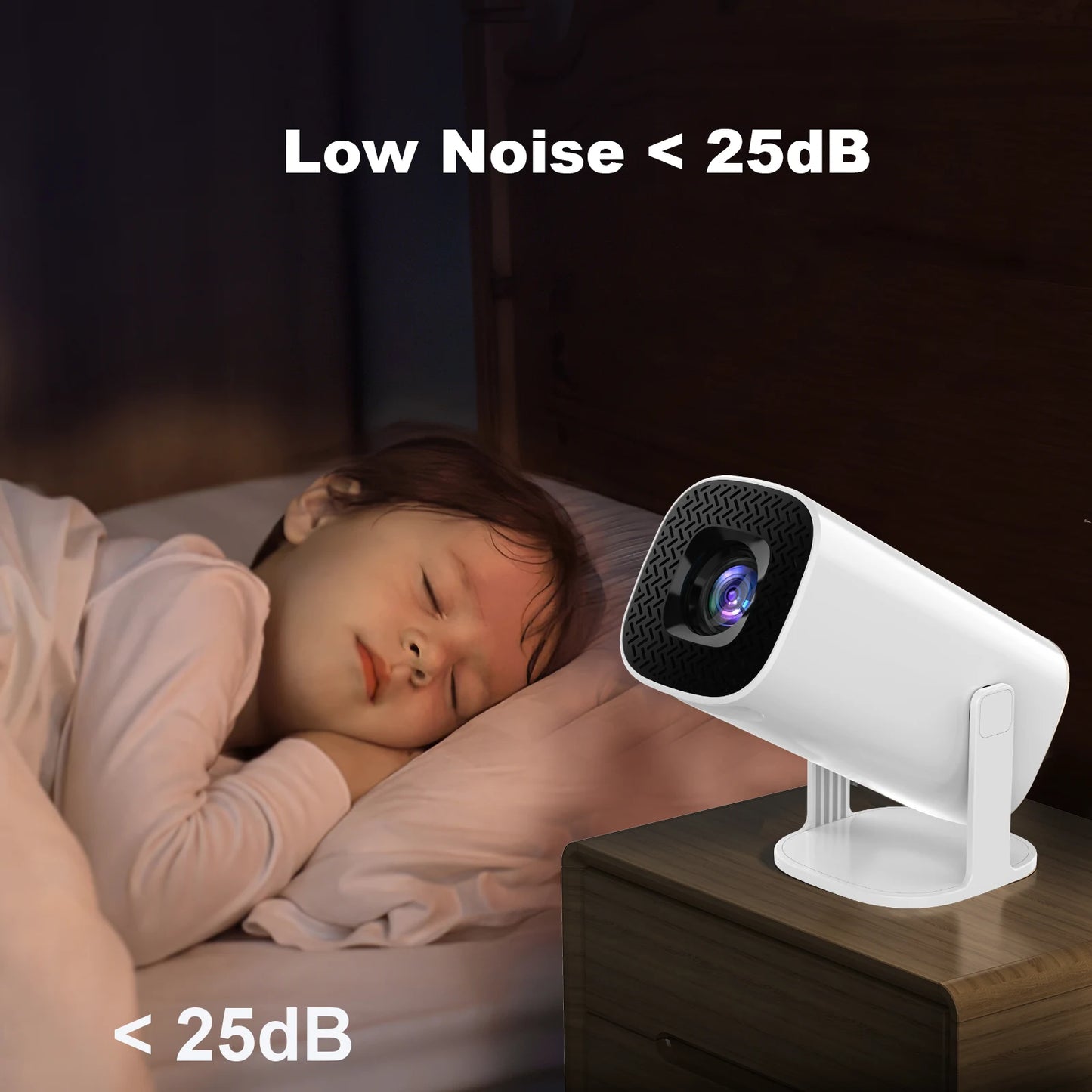 Rokify P30 Pro Smart Projector – 1080P Full HD, 4K Supported, 280+ ANSI Lumens | Android 11, Dual WiFi, Bluetooth | Portable Home Theater Projector Pakistan