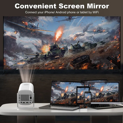 Rokify P30 Pro Smart Projector – 1080P Full HD, 4K Supported, 280+ ANSI Lumens | Android 11, Dual WiFi, Bluetooth | Portable Home Theater Projector Pakistan