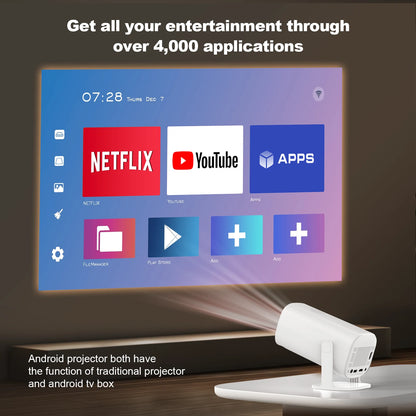 Rokify P30 Pro Smart Projector – 1080P Full HD, 4K Supported, 280+ ANSI Lumens | Android 11, Dual WiFi, Bluetooth | Portable Home Theater Projector Pakistan